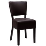 Nobis Furniture - Alto FB Wenge Frame Fully Upholstered Dining Chair - Faux Leather