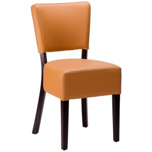 Nobis Furniture - Alto FB Wenge Frame Fully Upholstered Dining Chair - Faux Leather