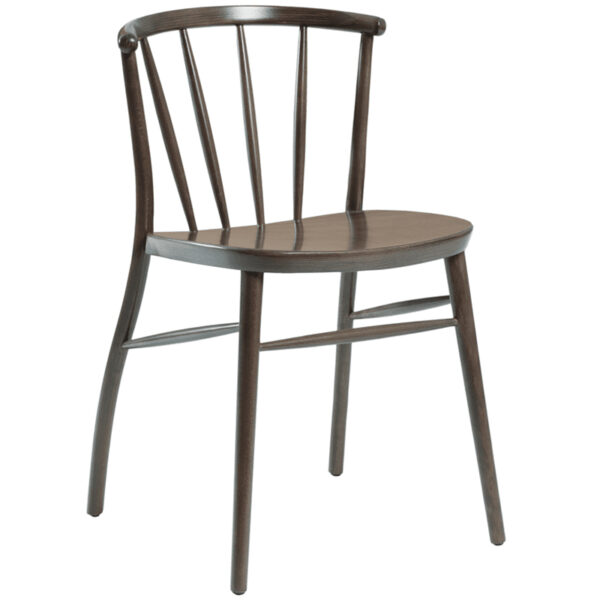 Nobis Furniture - Astrid Scandi Style Spindle Back Side Chair - Antique Grey