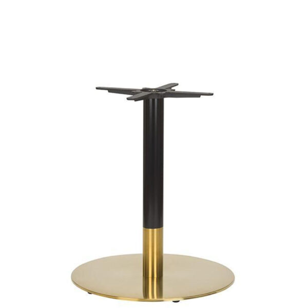 Nobis Furniture - Auric Large Round Black and Brass Table Base - Various Heights