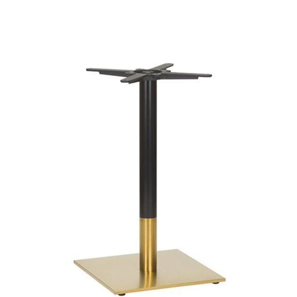 Nobis Furniture - Auric Small Square Black and Brass Table Base - Various Heights
