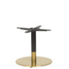 Nobis Furniture - Auric Small Round Black and Brass Table Base - Various Heights