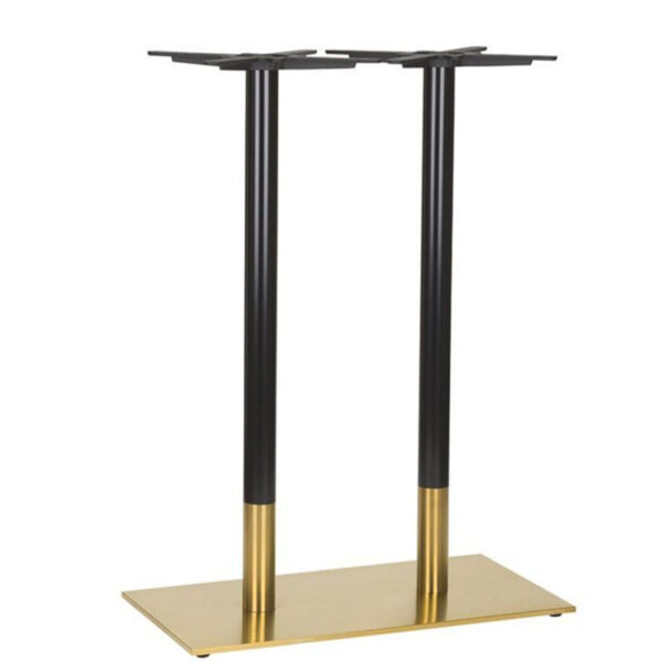 Nobis Furniture - Auric Twin Rectangular Black and Brass Table Base - Various Heights