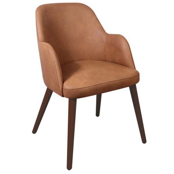 Nobis Furniture - Aztec Arm Chair - Steel Grey Vintage Faux Leather