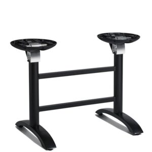 Nobis Furniture - Black Aluminium Flip Top Twin Table Base - Dining Height