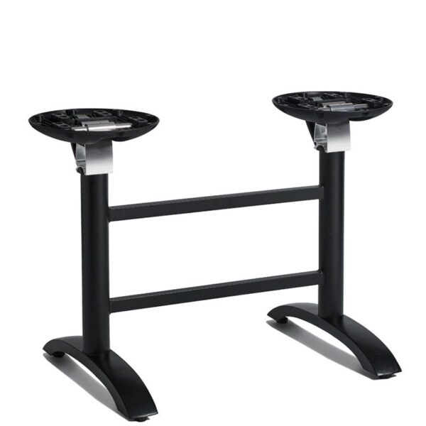 Nobis Furniture - Black Aluminium Flip Top Twin Table Base - Dining Height