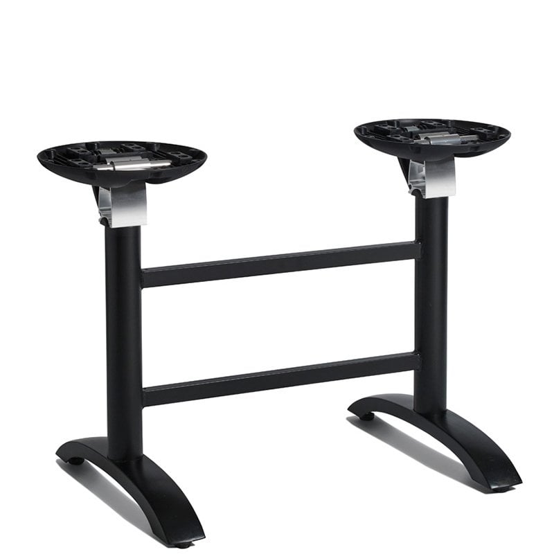 Nobis Furniture - Black Aluminium Flip Top Twin Table Base - Dining Height