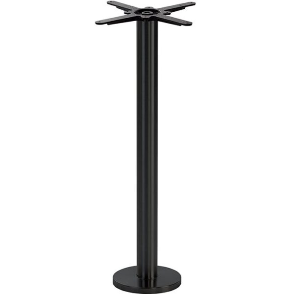 Nobis Furniture - NEXT DAY Anchor Black Round Floor Fix Table Base - Poseur Height