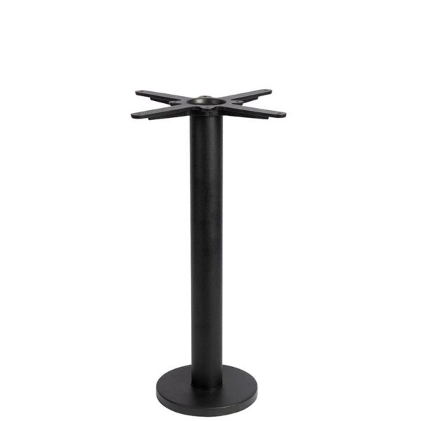 Nobis Furniture - Black Floor Fix Bolt Down Table Base - Dining Height