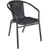 Nobis Furniture - Black Wicker Stacking Arm Chair