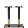 Nobis Furniture - Black and Gold Boston Sleek Twin Table Base