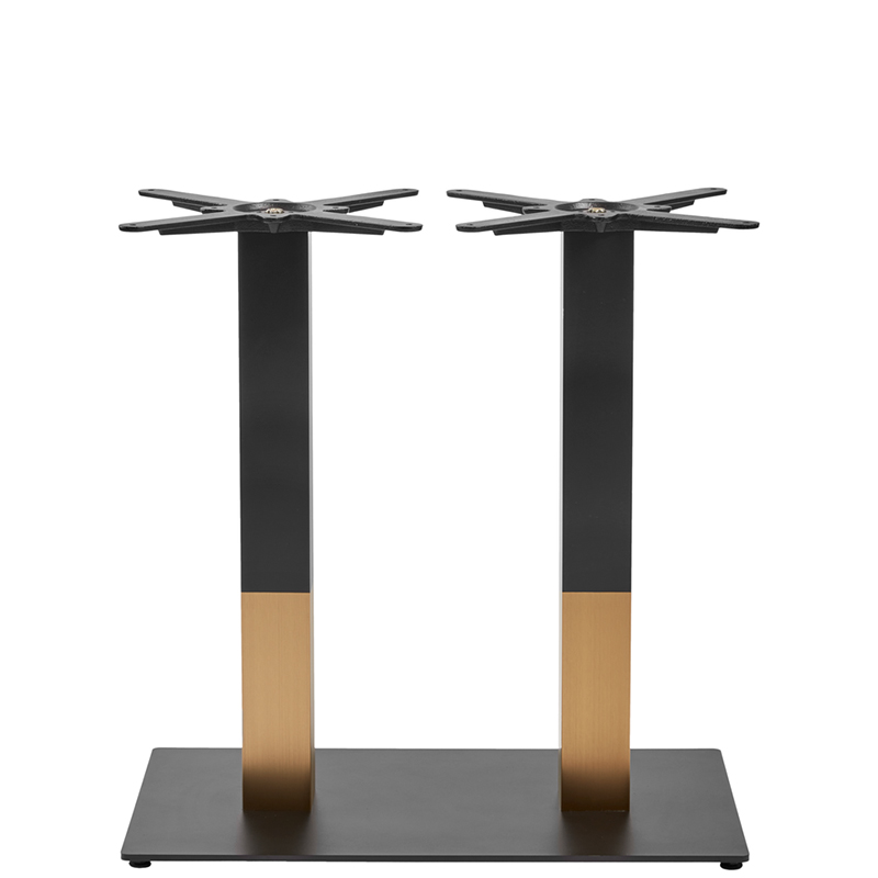 Nobis Furniture - Black and Gold Boston Sleek Twin Table Base