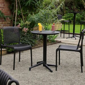 Nobis Furniture - Next Day Blink Side Chair with Cuba Outdoor Dining Set - 2 Seater Set