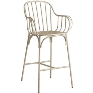 Nobis Furniture - Bloom Aluminium Mid Height Retro Indoor or Outdoor Bar Stool - 2 Colours