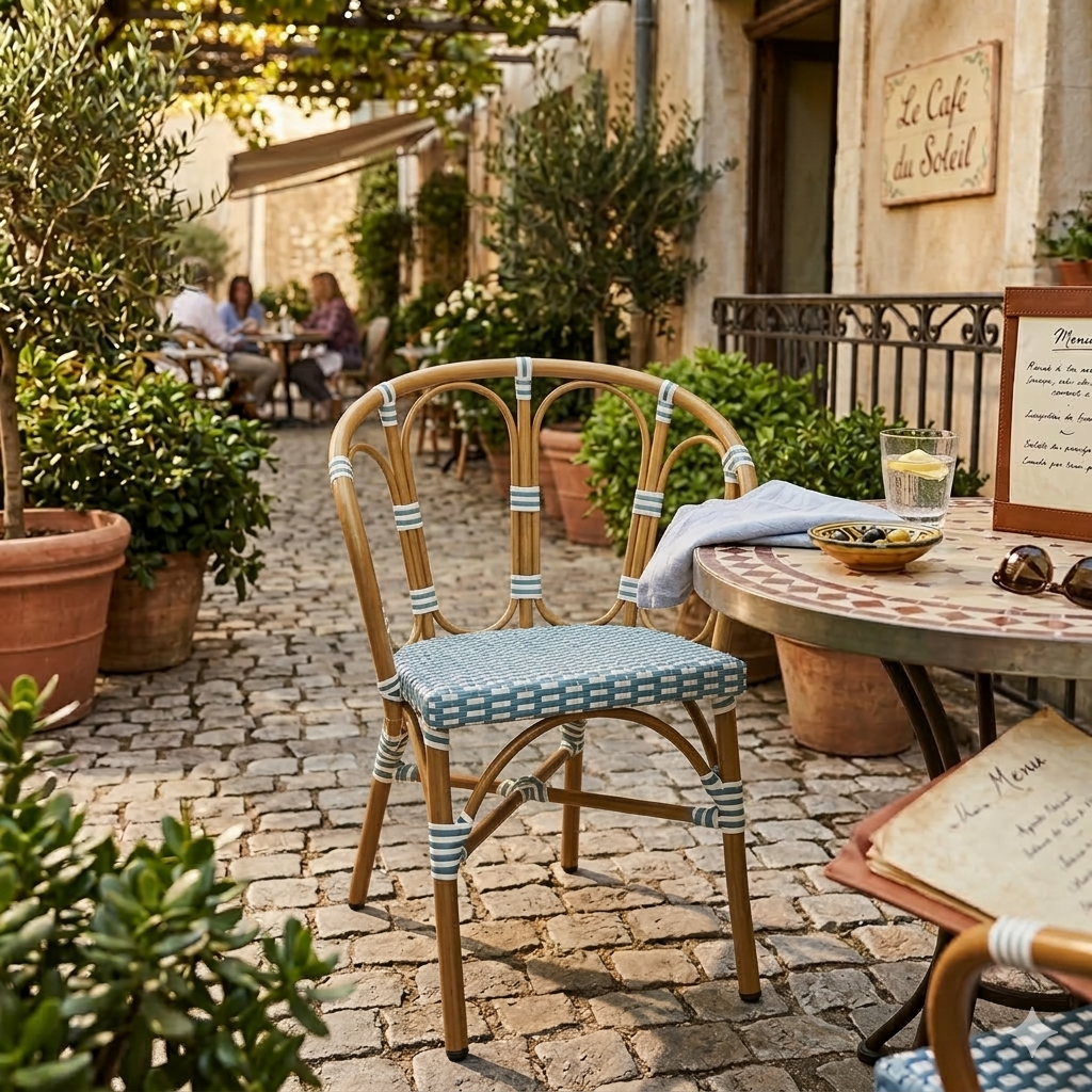 Bordeaux Weave Outdoor Stacking Arm Chair