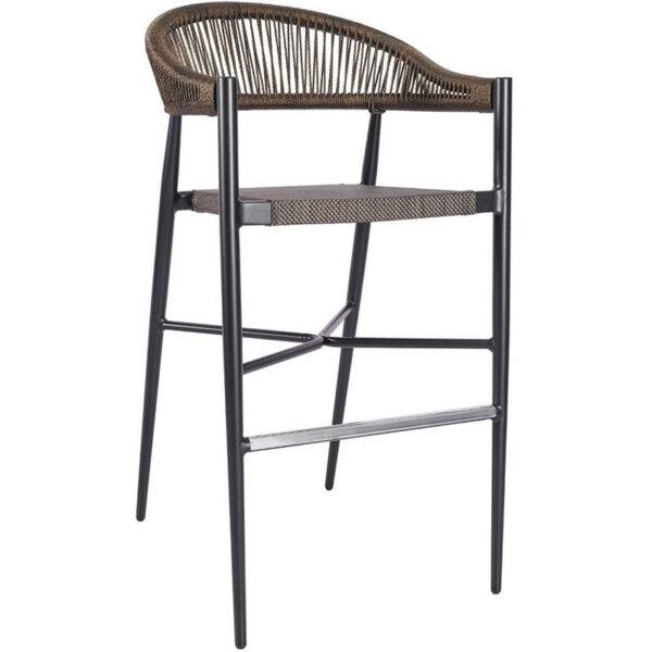 Nobis Furniture - Bronze Wicker Weave Outdoor High Stool