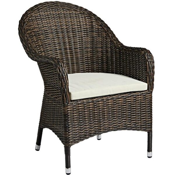 Nobis Furniture - Brown Weave Clova High Back Arm Chair