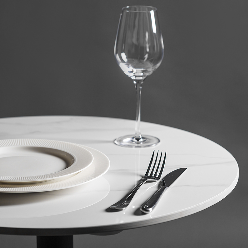 Nobis Furniture - Elegant Calacatta Marble High Gloss Ceramic Table Tops - 800mm Round