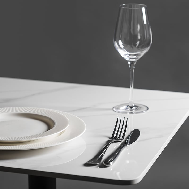 Nobis Furniture - Table Tops - Elegant Calacatta Marble High Gloss Ceramic Table Tops - 800mm Square