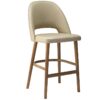 Nobis Furniture - FREYA FULLY UPHOLSTERED CUT OUT CURVED BACK HIGH STOOL - MADE TO ORDER