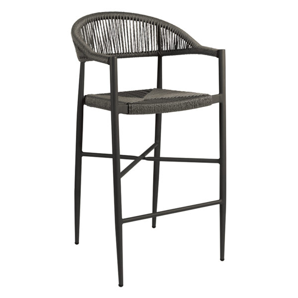 Nobis Furniture - Calypso Outdoor Stacking Bar Stool with Rope Weave