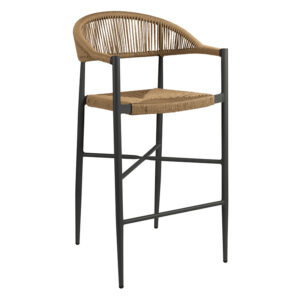 Nobis Furniture - Calypso Outdoor Stacking Bar Stool with Rope Weave