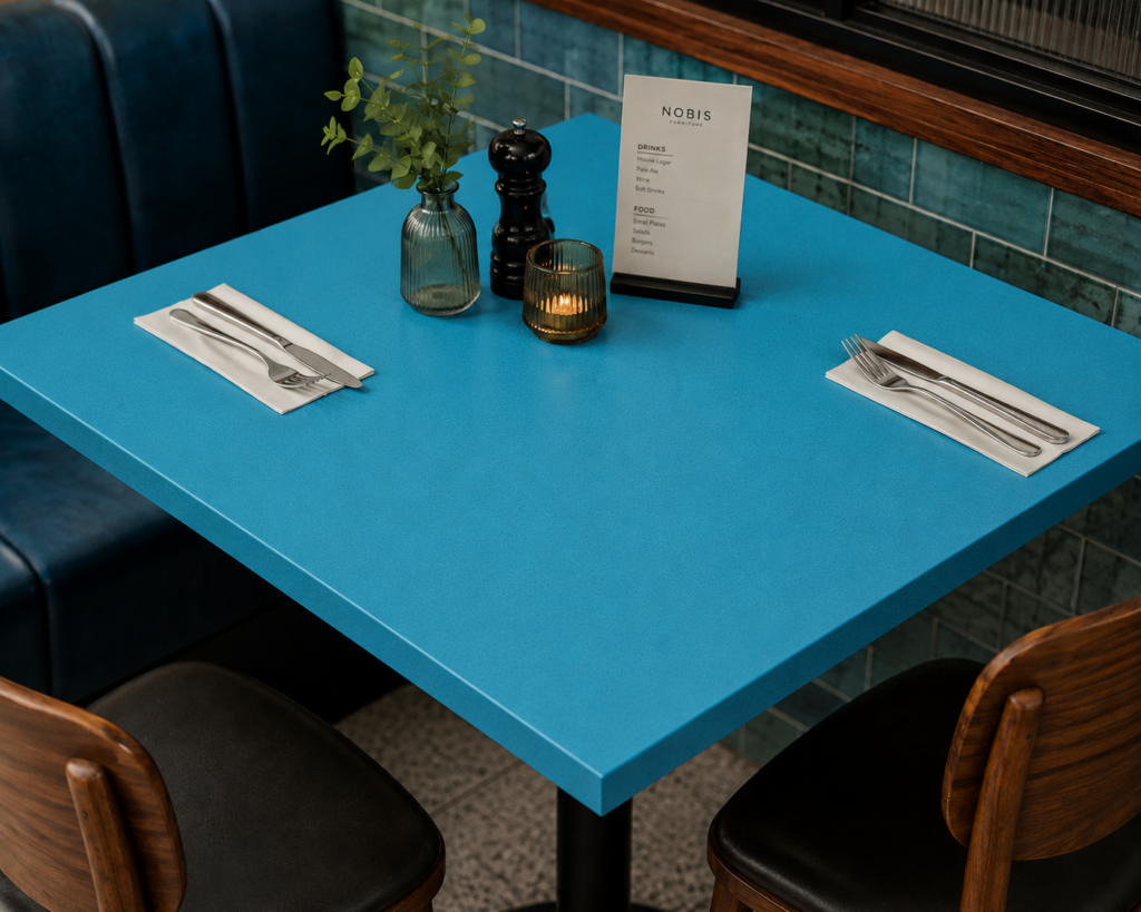 25mm Turquoise Blue Laminate Table Tops