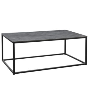 Chunk Metallic Anthracite Rectangular Black Steel Complete Coffee Table