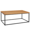 Chunk Natural Oak Rectangular Black Steel Complete Coffee Table