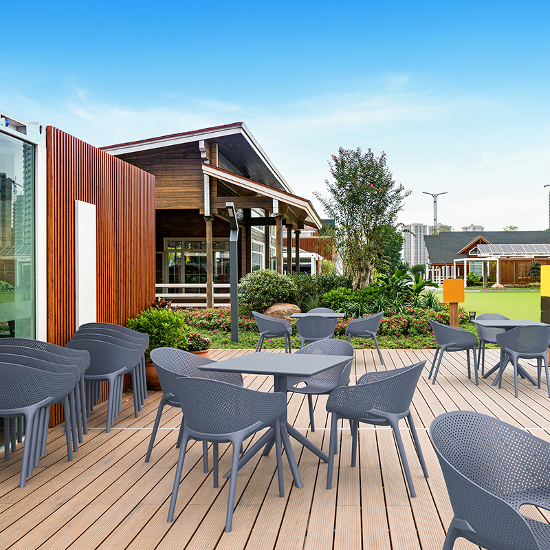 Dot Polypropylene Outdoor Stacking Arm Chair - 3 Colours