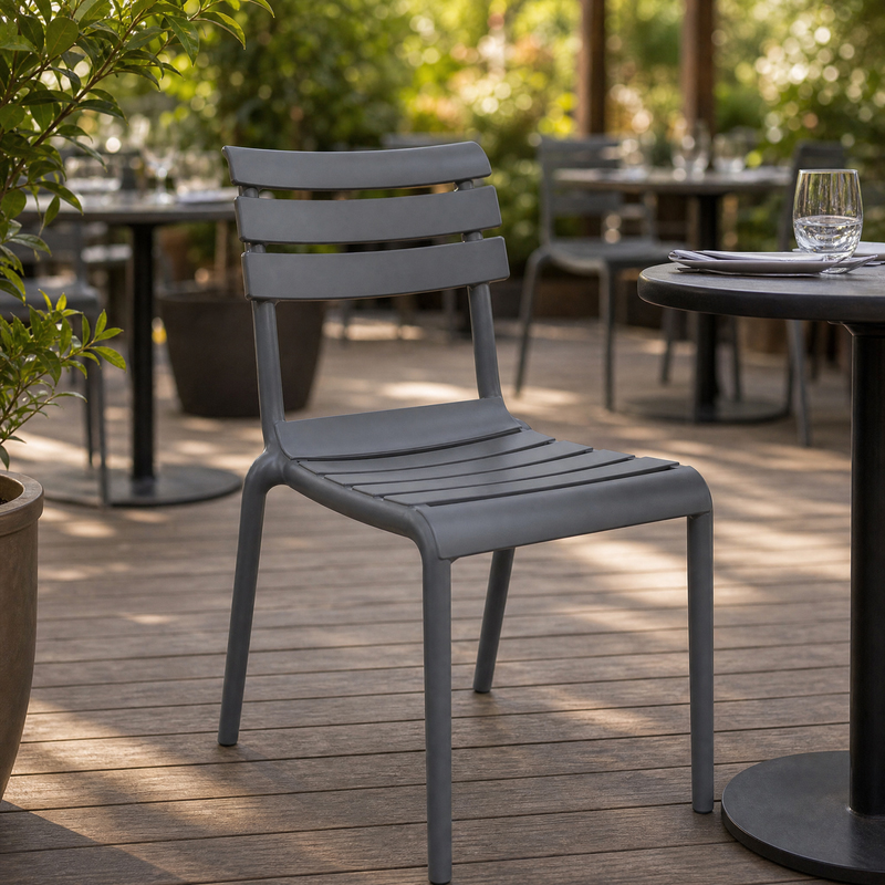 EcoRelax Outdoor Stacking Side Chair - 4 Modern Colours