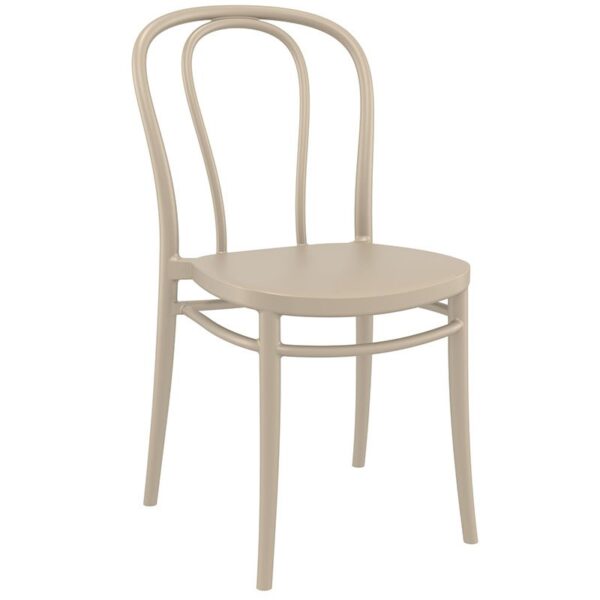 Nobis Furniture - Elise Stacking Outdoor Side Chair - Taupe