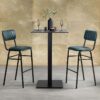 Extrema HP Laminate Outdoor Table Top - Black Marble - Textured1 nobis furniture