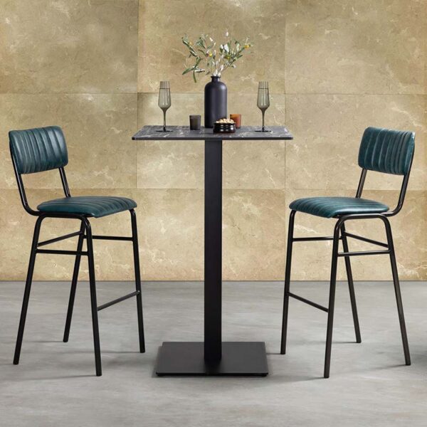 Extrema HP Laminate Outdoor Table Top - Black Marble - Textured1 nobis furniture