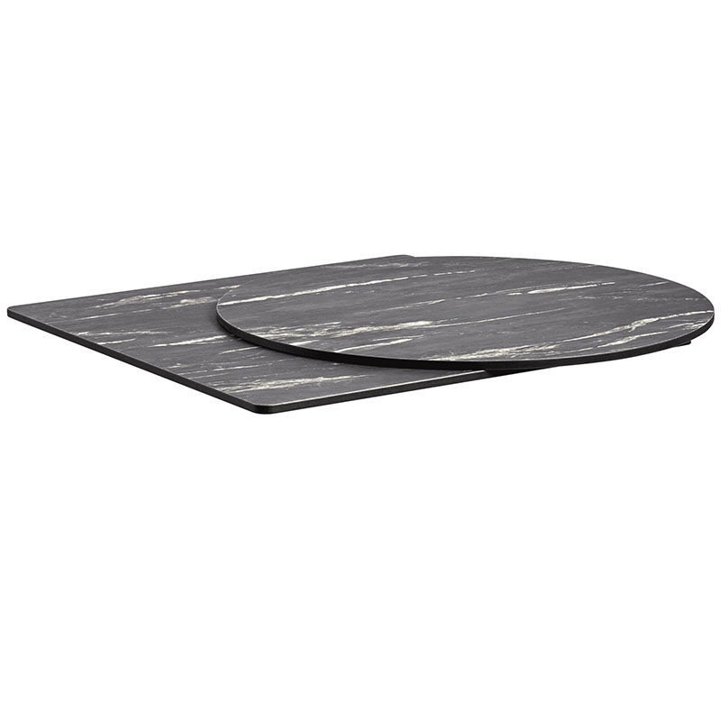 Nobis Furniture - Extrema HP Laminate Outdoor Table Top - Black Marble (Textured)