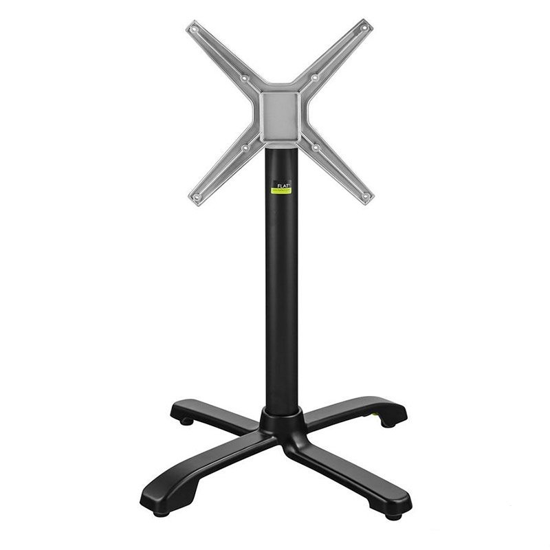 Nobis Furniture - Ferrara Self leveling Outdoor Fliptop Aluminium Table base - Black-  Dining Height