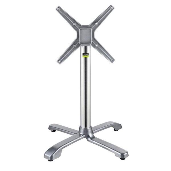 Nobis Furniture - Ferrara Self leveling Outdoor Fliptop Aluminium Table base - Silver-  Dining Height