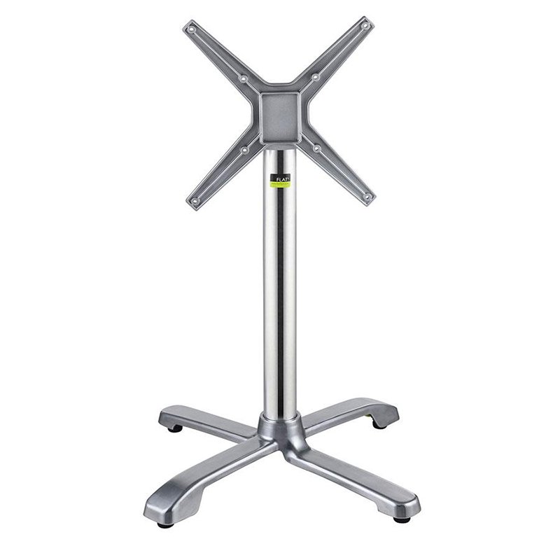 Nobis Furniture - Ferrara Self leveling Outdoor Fliptop Aluminium Table base - Silver-  Dining Height