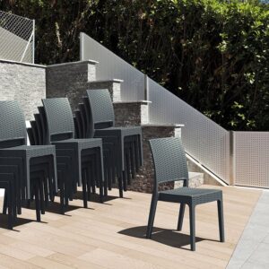 Nobis Furniture - Fleur Rattan Outdoor Stacking Side Chair