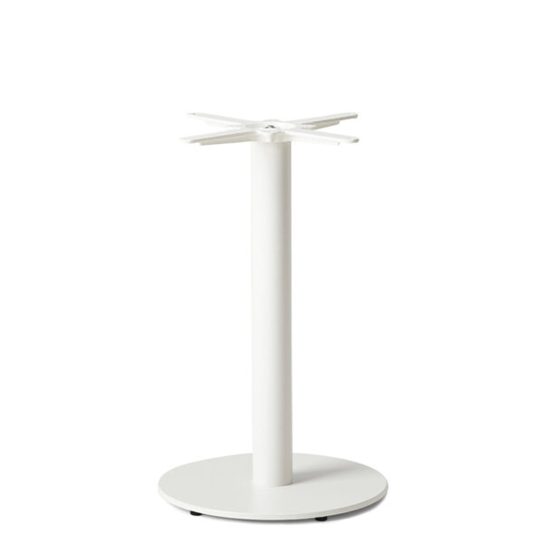 Nobis Furniture - NEXT DAY Forza Medium Round White Cast Iron Table Base - Dining Height