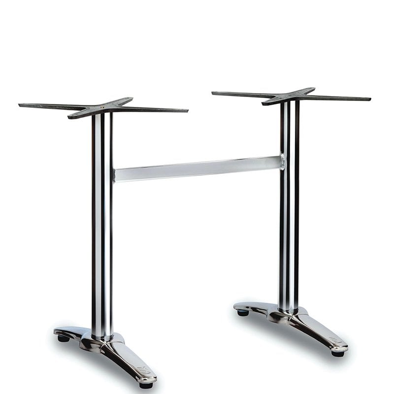 Nobis Furniture - Fresh Twin Polished Aluminium Table Base - Dining Height