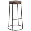 Nobis Furniture - Alfie Stackable Bar Stool with Vintage Brown Seat Pad