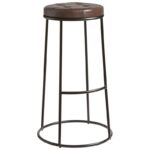 Nobis Furniture - Alfie Stackable Bar Stool with Vintage Brown Seat Pad