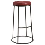 Nobis Furniture - Alfie Stackable Bar Stool with Vintage Red Seat Pad