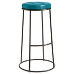 Nobis Furniture - Alfie Stackable Bar Stool with Vintage Teal Seat Pad