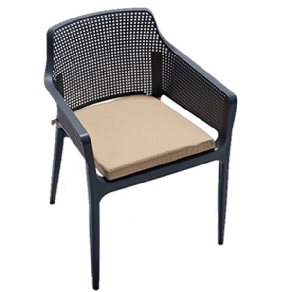 Nobis Furniture - Next Day Cuba Outdoor Stacking Arm Chair with Cushion - 7 Colours