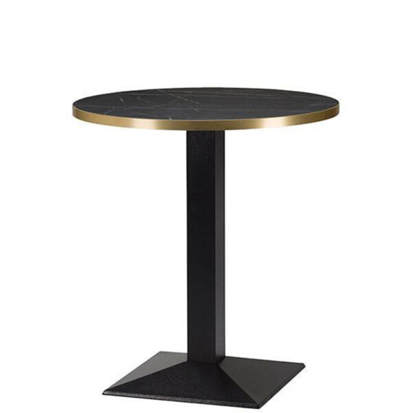 Hudson Pyramid Black Marble Laminate Round Dining Table - 4 Sizes