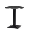Hudson Pyramid Black Marble Silver Edge Laminate Round Dining Table - 4 Sizes