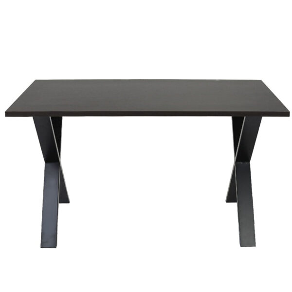 Nobis Furniture Industrial Cross Frame Rectangular Dining Table - 8 Finishes