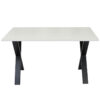 Nobis Furniture Industrial Cross Frame Rectangular Dining Table - 8 Finishes